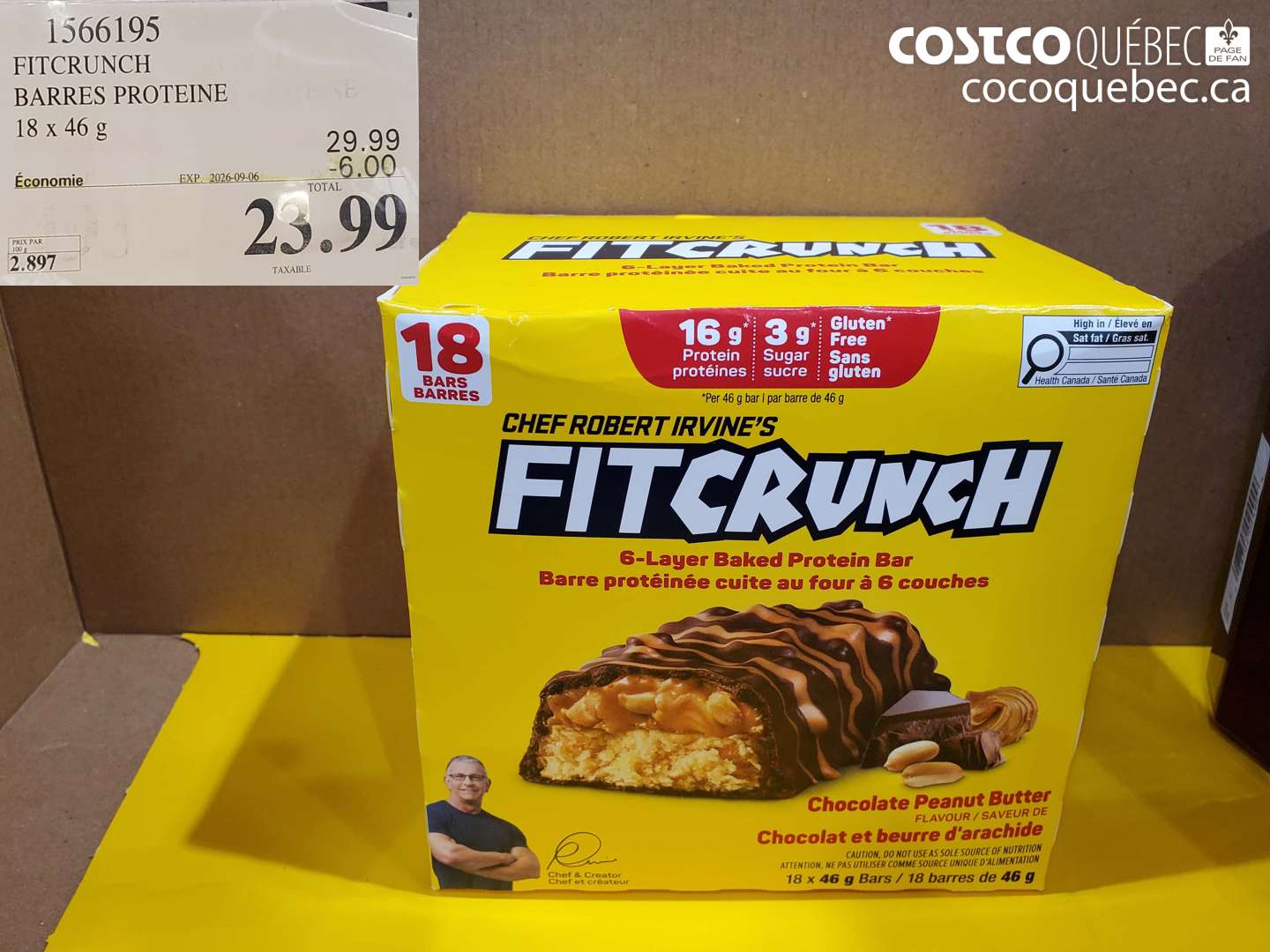 1566195 FITCRUNCH BARRES PROTEINE ($6.00 INSTANT SAVINGS EXPIRES ON 2026-09-06) $23.99