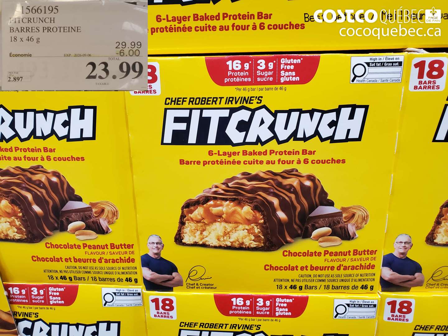 1566195 FITCRUNCH BARRES PROTEINE ($6.00 INSTANT SAVINGS EXPIRES ON 2026-09-06) $23.99