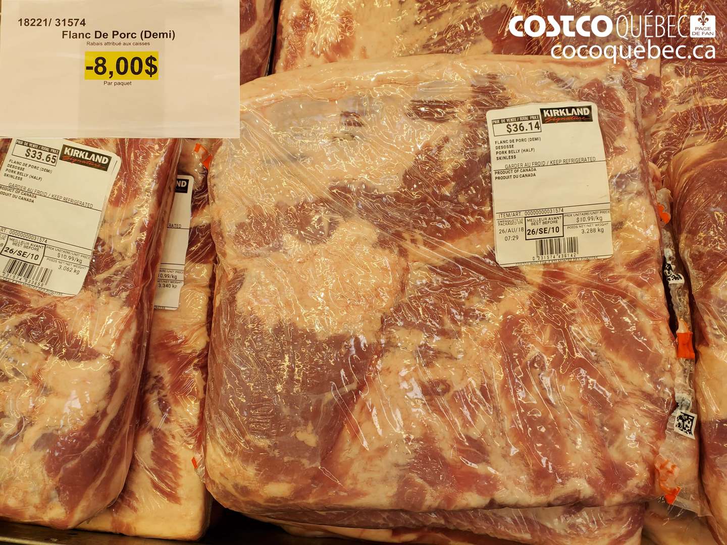 18221 FLANC DE PORC (DEMI) ($8.00 INSTANT SAVINGS)