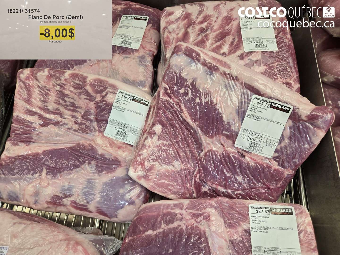 18221 FLANC DE PORC (DEMI) ($8.00 INSTANT SAVINGS)