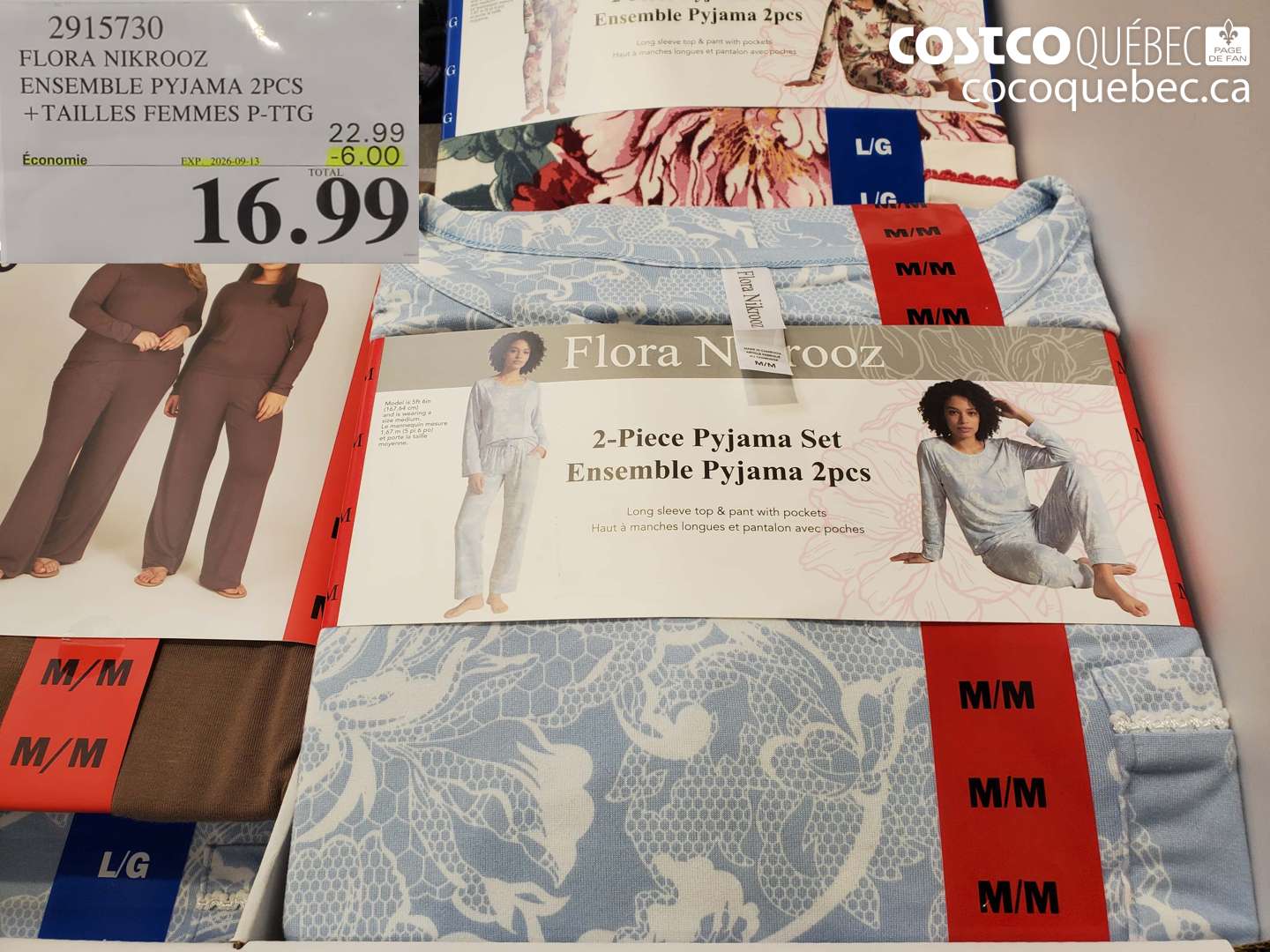 2915730 FLORA NIKROOZ ENSEMBLE PYJAMA 2PCS ($6.00 INSTANT SAVINGS EXPIRES ON 2026-09-13) $16.99