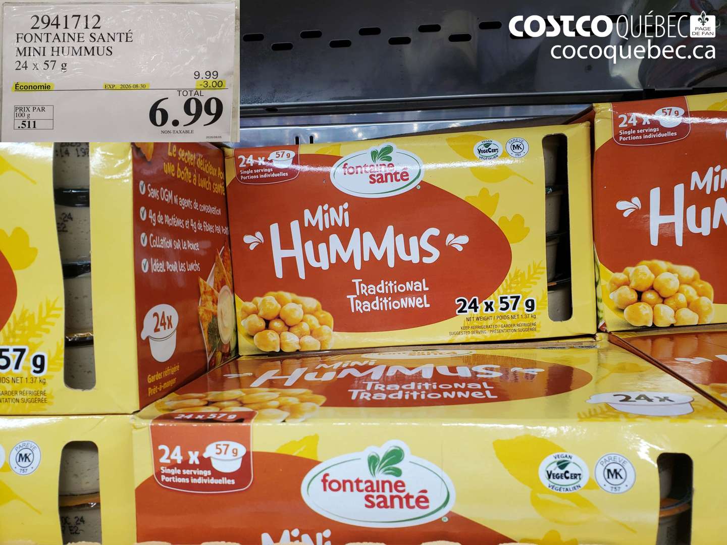 2941712 FONTAINE SANTÉ MINI HUMMUS ($3.00 INSTANT SAVINGS EXPIRES ON 2026-08-30) $6.99