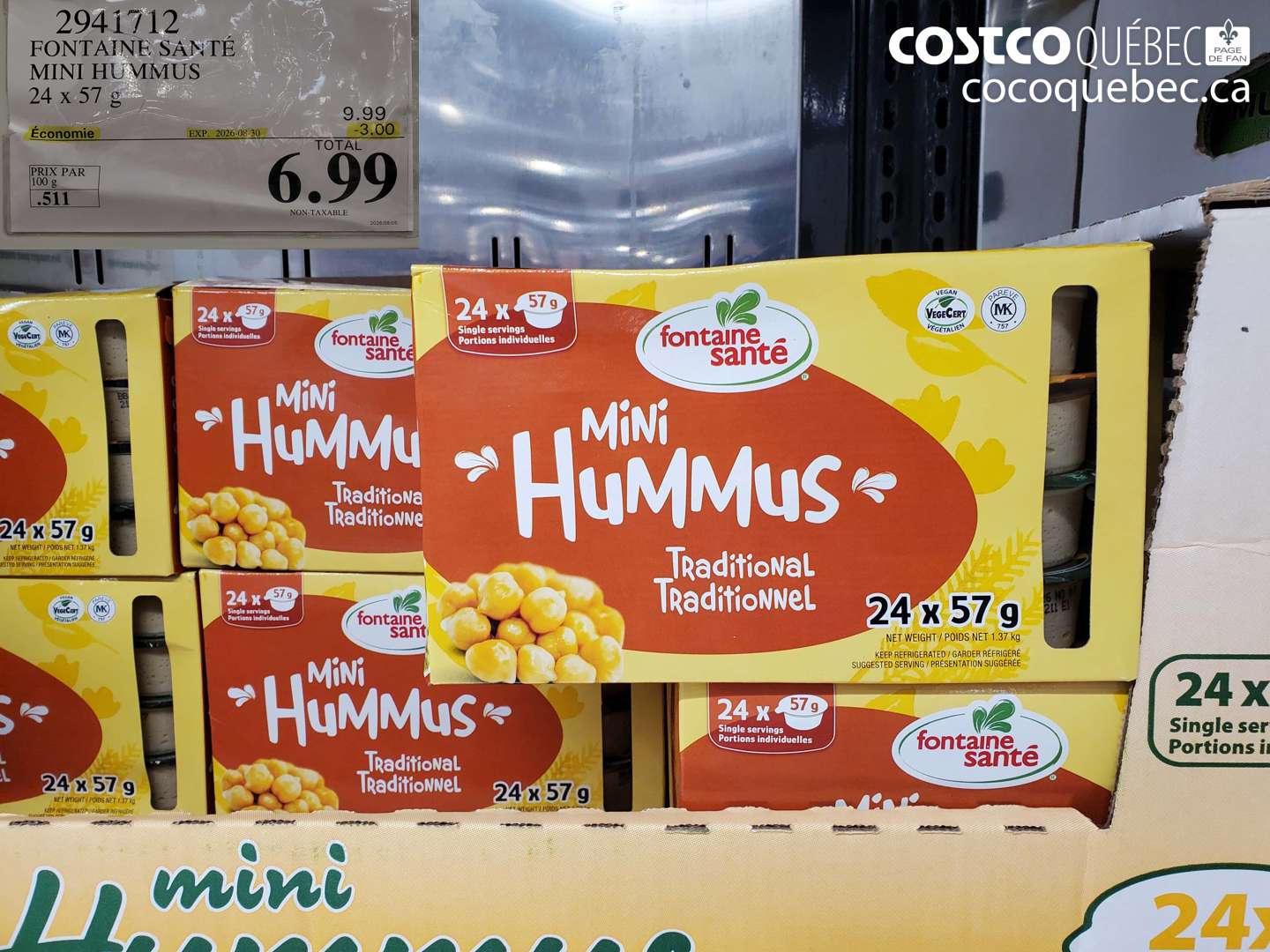 2941712 FONTAINE SANTÉ MINI HUMMUS ($3.00 INSTANT SAVINGS EXPIRES ON 2026-08-30) $6.99