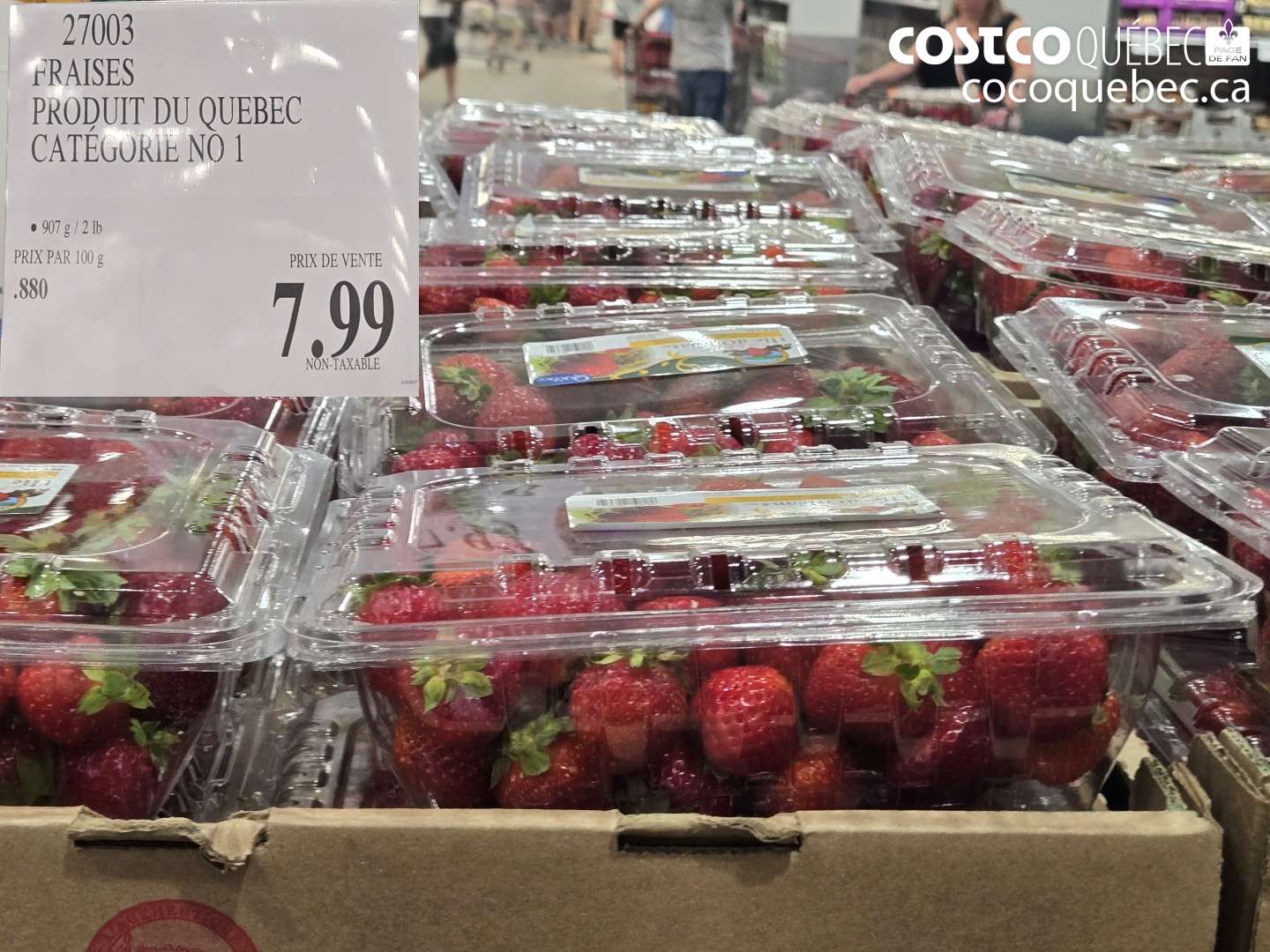 27003 FRAISES PRODUIT DU QUEBEC CATEGORIE NO 1 $7.99