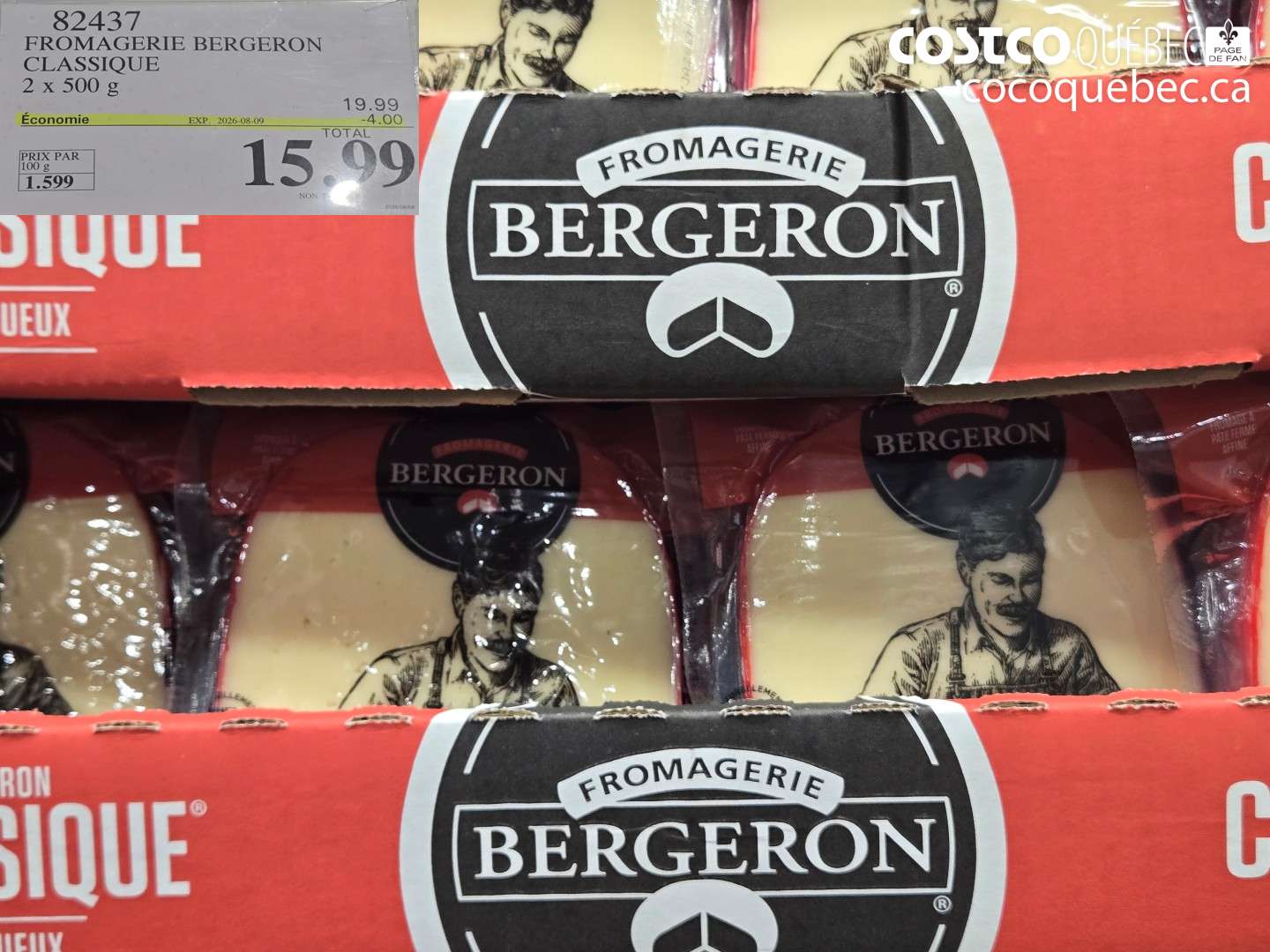 82437 FROMAGERIE BERGERON CLASSIQUE ($4.00 INSTANT SAVINGS EXPIRES ON 2026-08-09) $15.99
