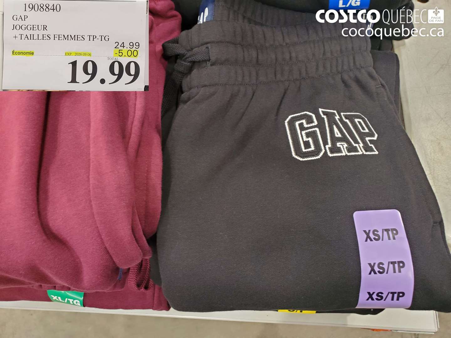 1908840 GAP JOGGEUR + TAILLES FEMMES TP-TG ($5.00 INSTANT SAVINGS EXPIRES ON 2026-09-06) $19.99