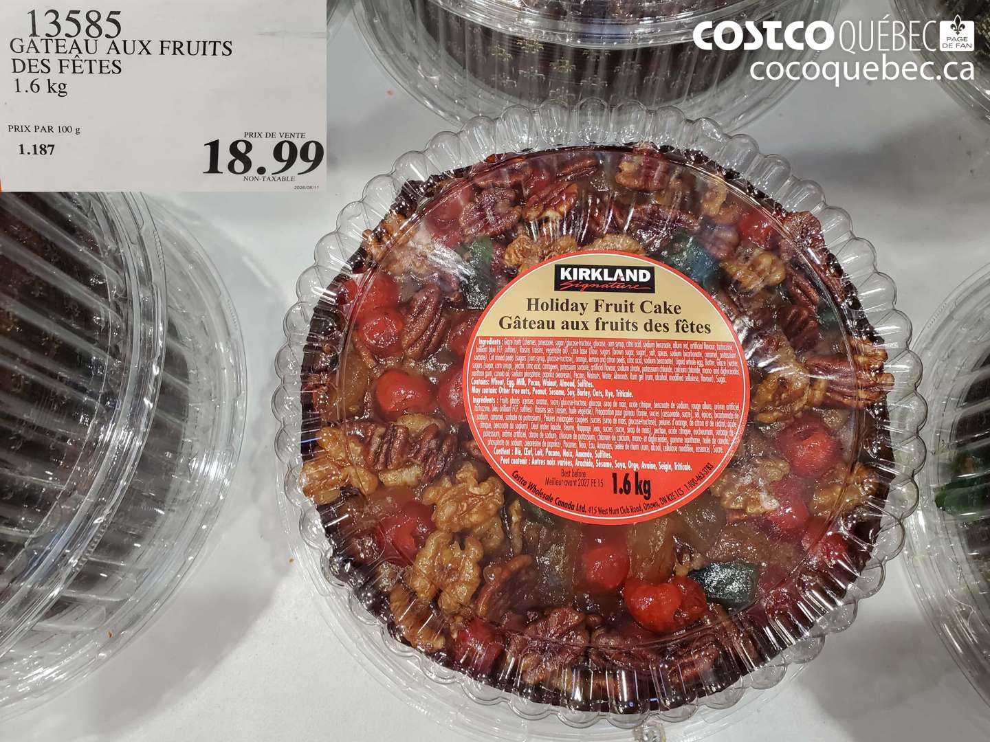 13585 GATEAU AUX FRUITS DES FÊTES $18.99