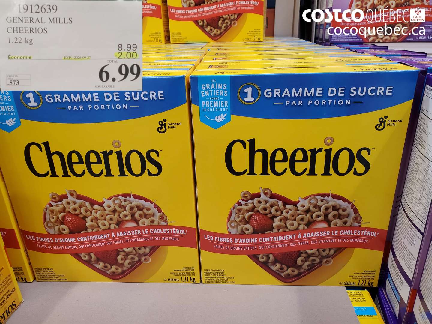 1912639 GENERAL MILLS CHEERIOS ($2.00 INSTANT SAVINGS EXPIRES ON 2026-09-27) $6.99