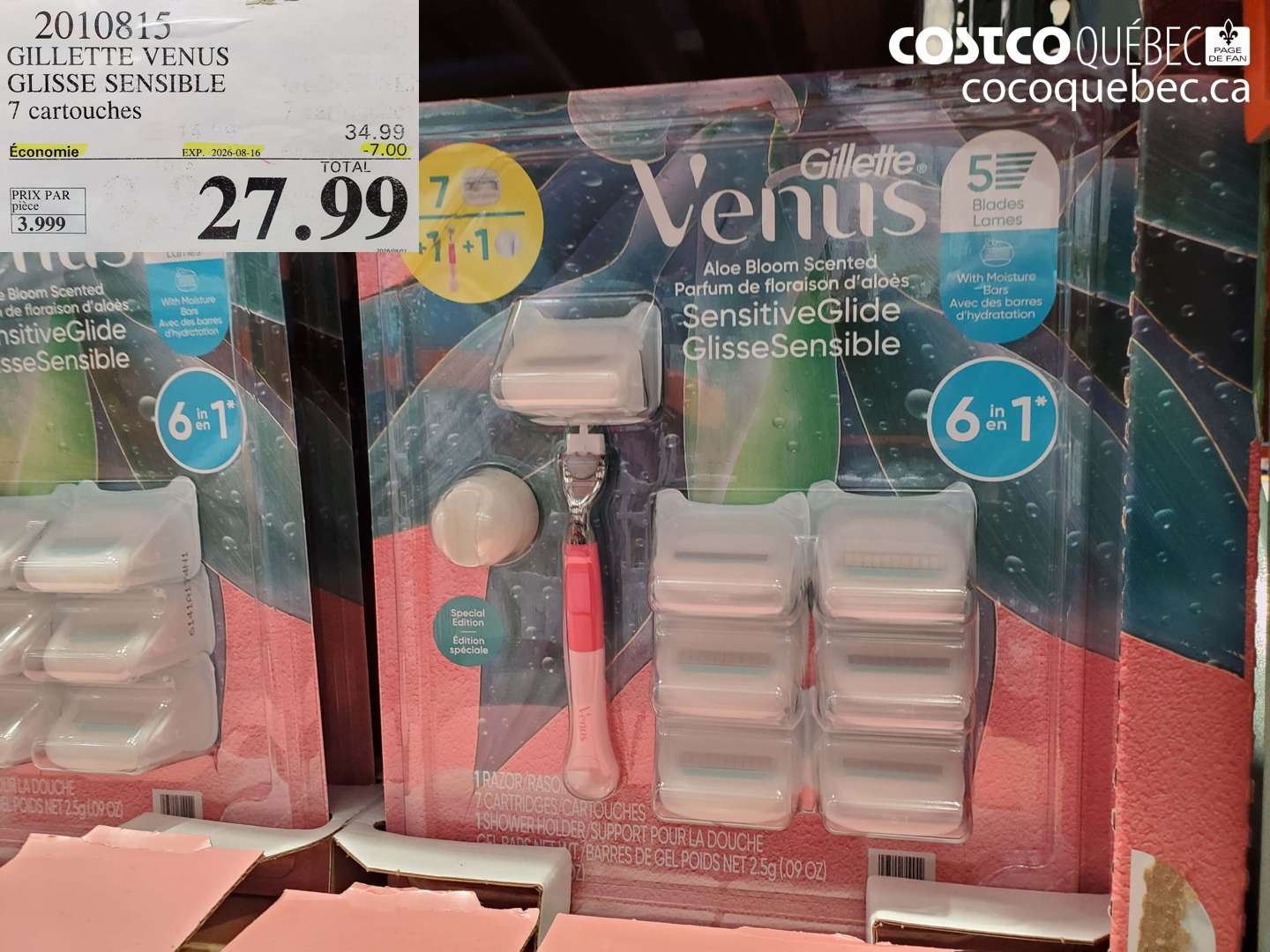 2010815 GILLETTE VENUS GLISSE SENSIBLE ($7.00 INSTANT SAVINGS EXPIRES ON 2026-08-16) $27.99