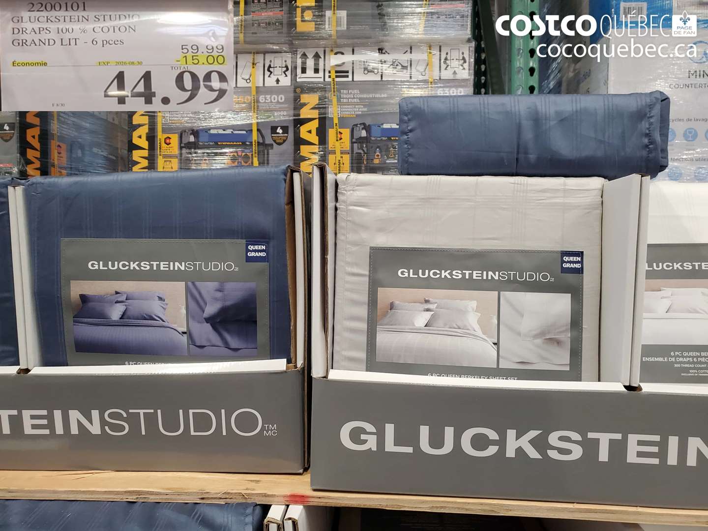 2200101 GLUCKSTEIN STUDIO DRAPS 100 % COTON GRAND LIT - 6 PCES ($15.00 INSTANT SAVINGS EXPIRES ON 2026-08-30) $44.99