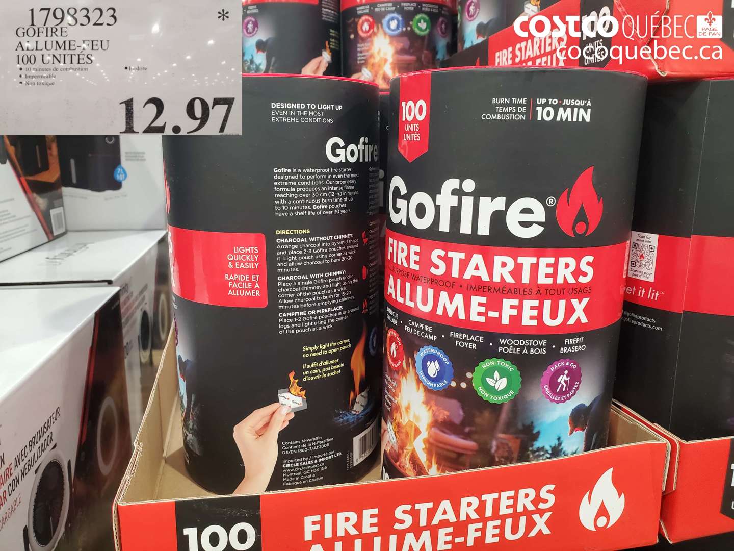 1798323 GOFIRE ALLUME-FEU 100 UNITÉS $12.97
