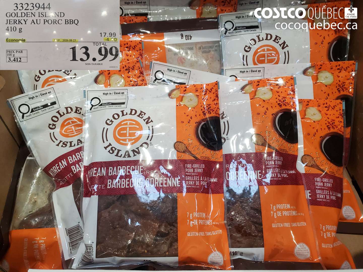 3323944 GOLDEN ISLAND JERKY AU PORC BBQ ($4.00 INSTANT SAVINGS EXPIRES ON 2026-08-23) $13.99