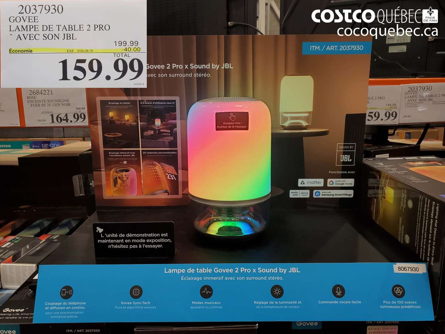 2037930 GOVEE LAMPE DE TABLE 2 PRO ($40.00 INSTANT SAVINGS EXPIRES ON 2026-08-30) $159.99