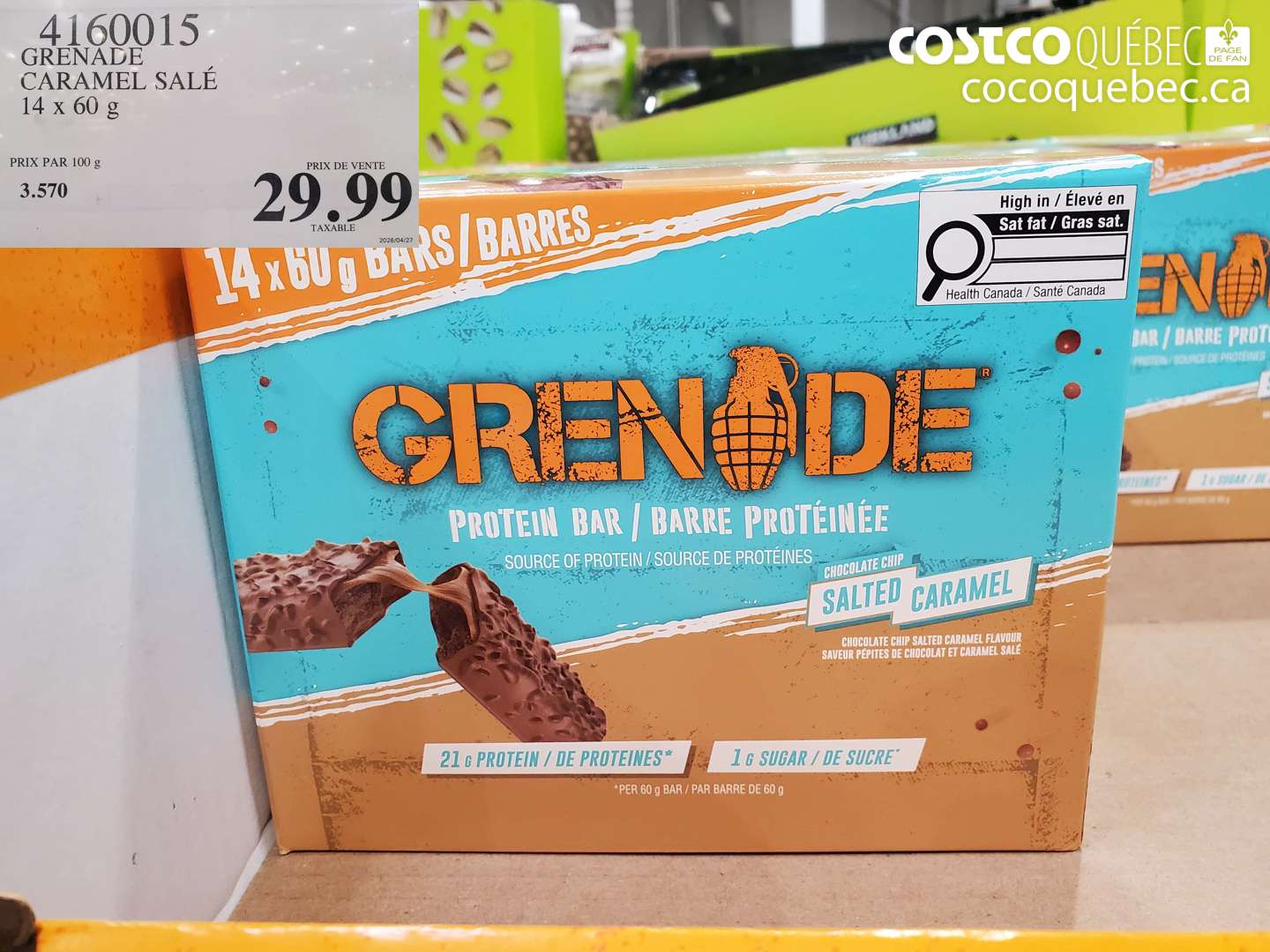 4160015 GRENADE CARAMEL SALÉ $29.99
