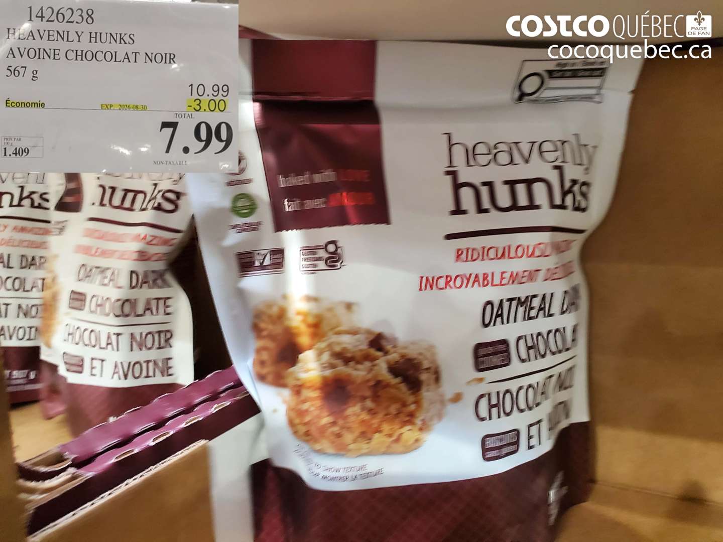 1426238 HEAVENLY HUNKS AVOINE CHOCOLAT NOIR ($3.00 INSTANT SAVINGS EXPIRES ON 2026-08-30) $7.99