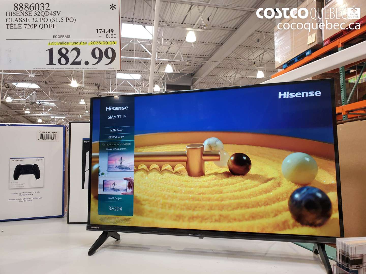 8886032 HISENSE 32QD4SV CLASSE 32 PO (31.5 PO) TÉLÉ 720P QDEL (EXPIRES ON 2026-09-03) $182.99