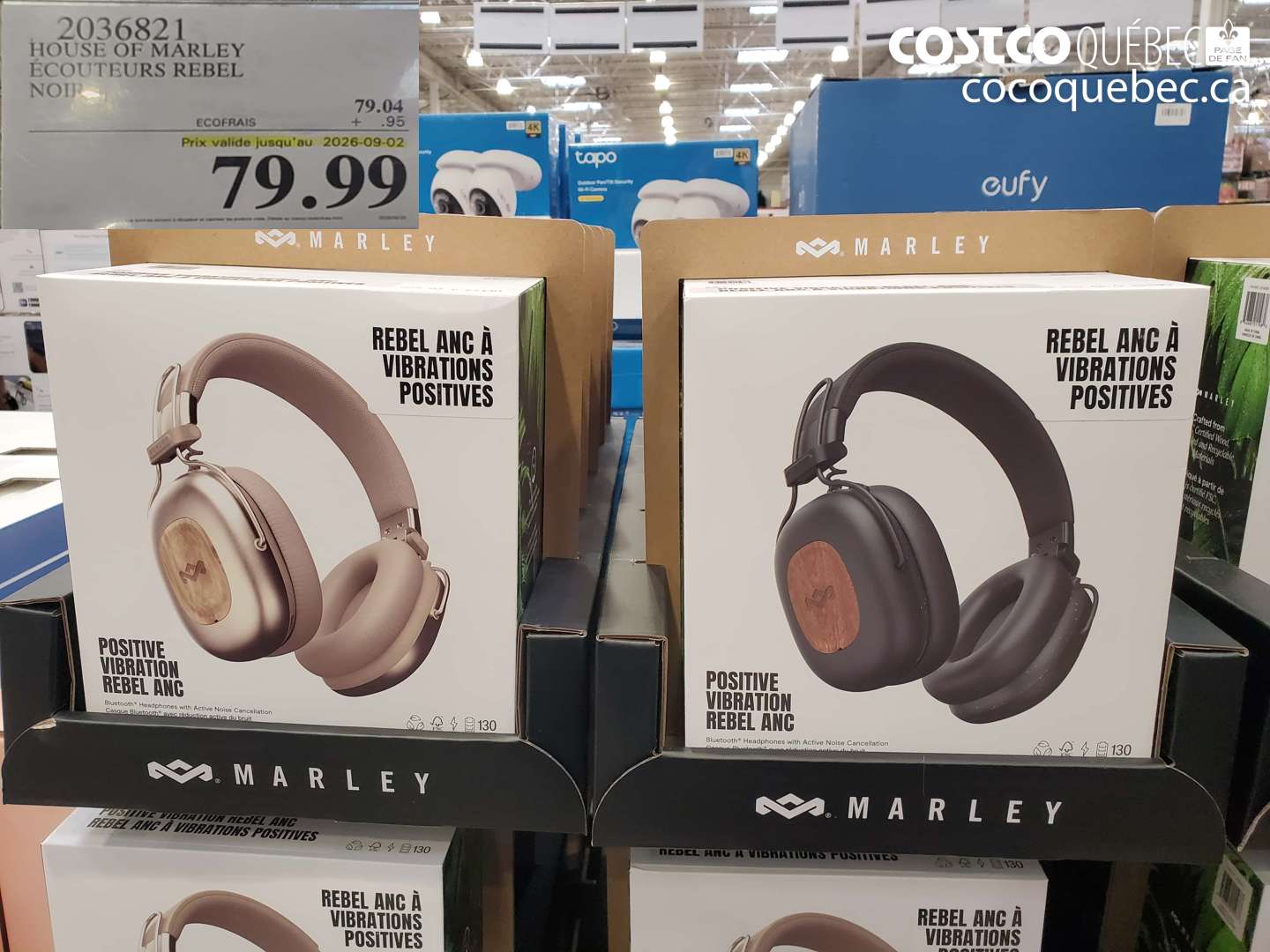 2036821 HOUSE OF MARLEY ECOUTEURS REBEL NOIR (EXPIRES ON 2026-09-02) $79.99
