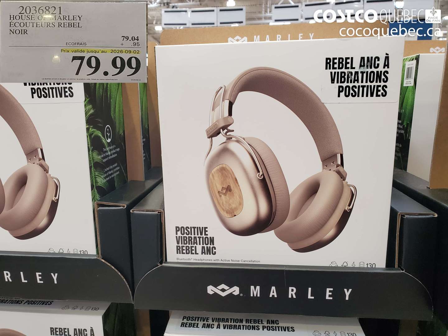 2036821 HOUSE OF MARLEY ÉCOUTEURS REBEL NOIR (EXPIRES ON 2026-09-02) $79.99