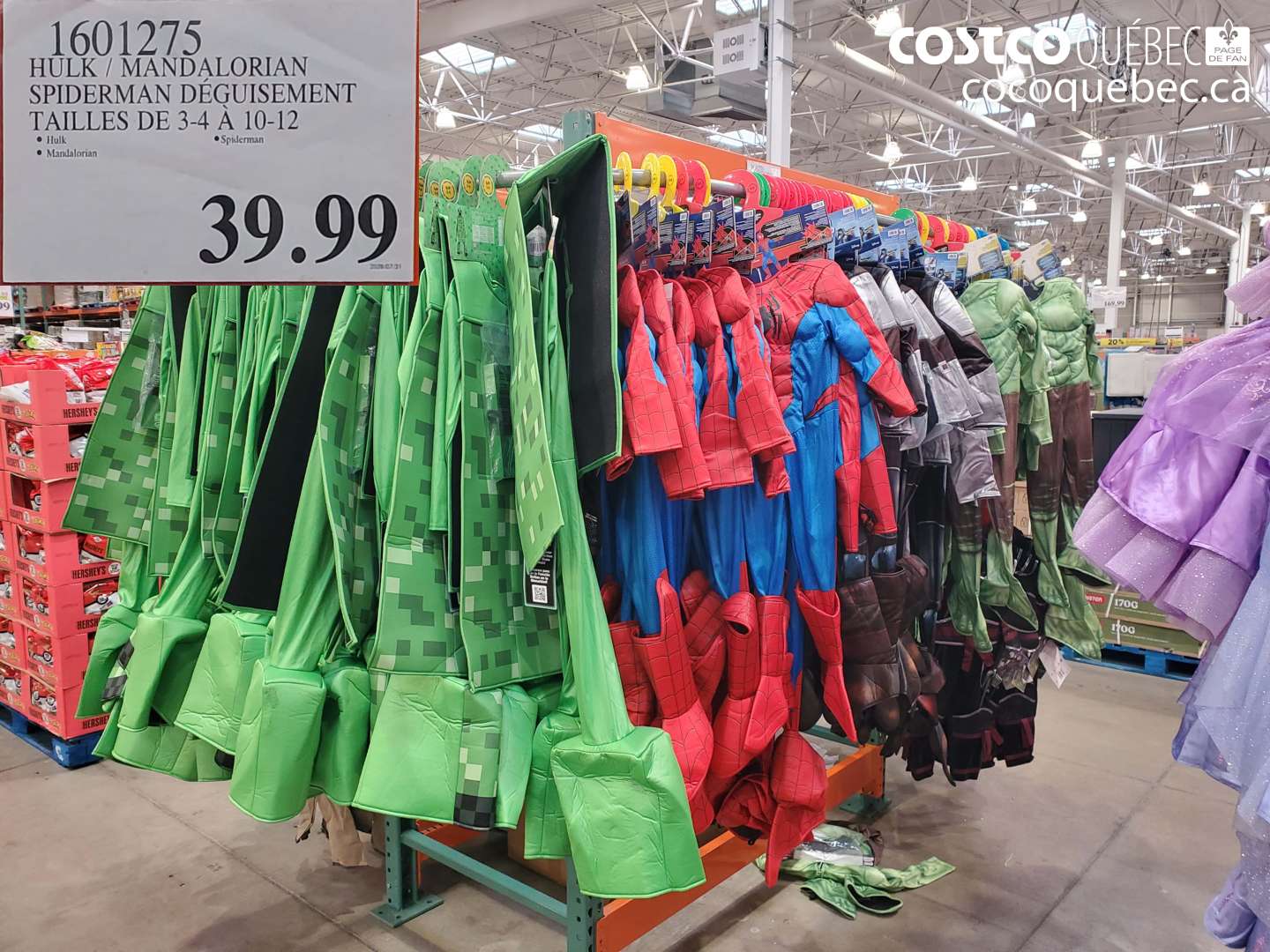 1601275 HULK / MANDALORIAN SPIDERMAN DÉGUISEMENT TAILLES DE 3-4 À 10-12 $39.99