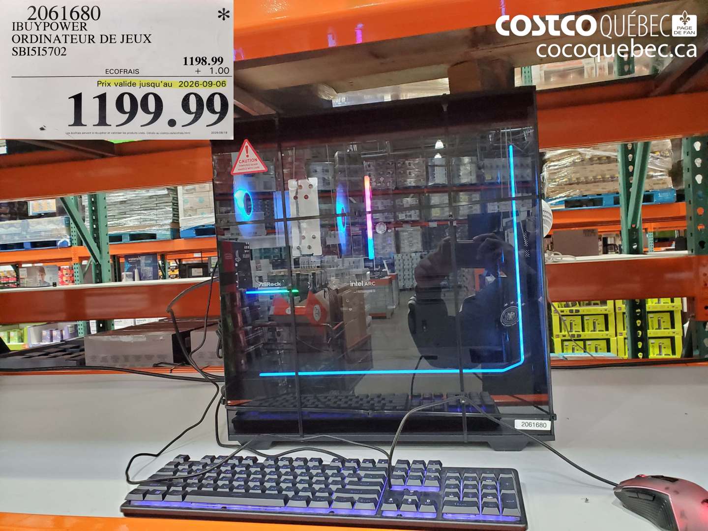 2061680 IBUYPOWER ORDINATEUR DE JEUX SBI515702 (EXPIRES ON 2026-09-06) $1199.99