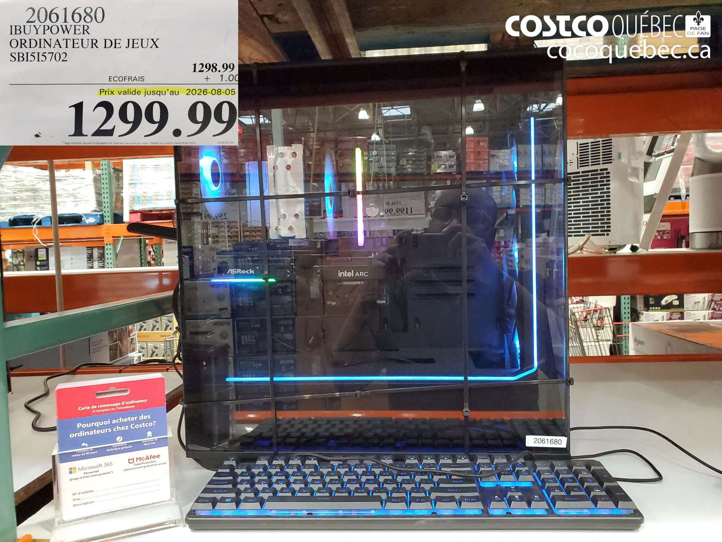 2061680 IBUYPOWER ORDINATEUR DE JEUX SBI5I5702 (EXPIRES ON 2026-08-05) $1299.99