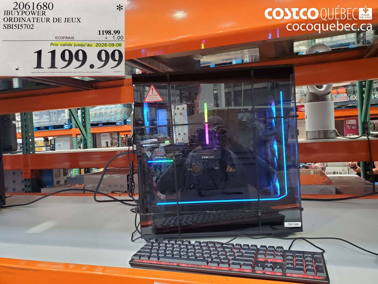 2061680 IBUYPOWER ORDINATEUR DE JEUX SBI5I5702 (EXPIRES ON 2026-09-06) $1199.99