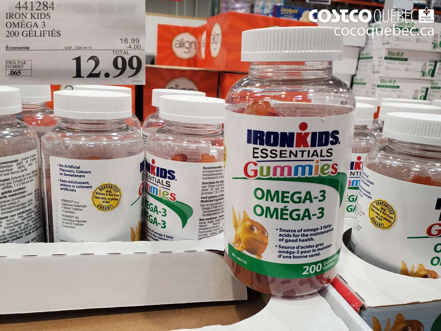 441284 IRON KIDS OMEGA 3 200 GÉLIFIÉS ($4.00 INSTANT SAVINGS EXPIRES ON 2026-08-30) $12.99