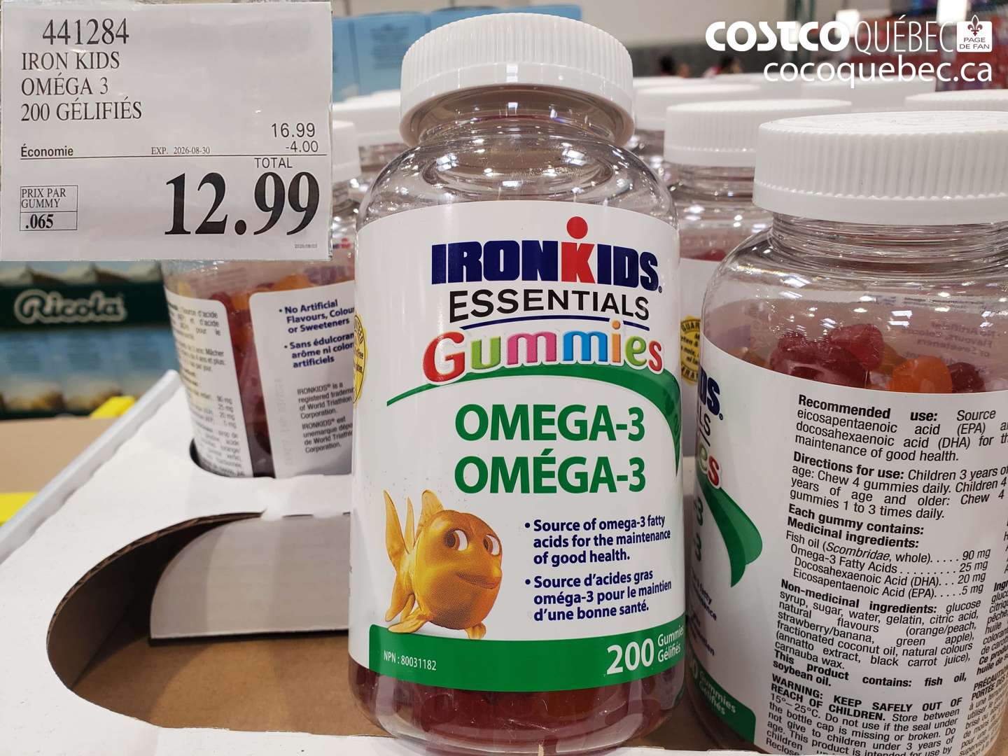 441284 IRON KIDS OMEGA 3 200 GÉLIFIÉS ($4.00 INSTANT SAVINGS EXPIRES ON 2026-08-30) $12.99