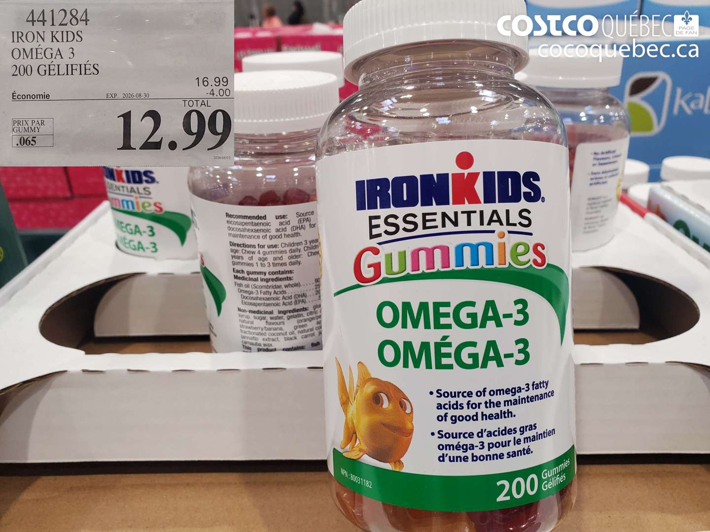 441284 IRON KIDS OMEGA 3 200 GÉLIFIÉS ($4.00 INSTANT SAVINGS EXPIRES ON 2026-08-30) $12.99