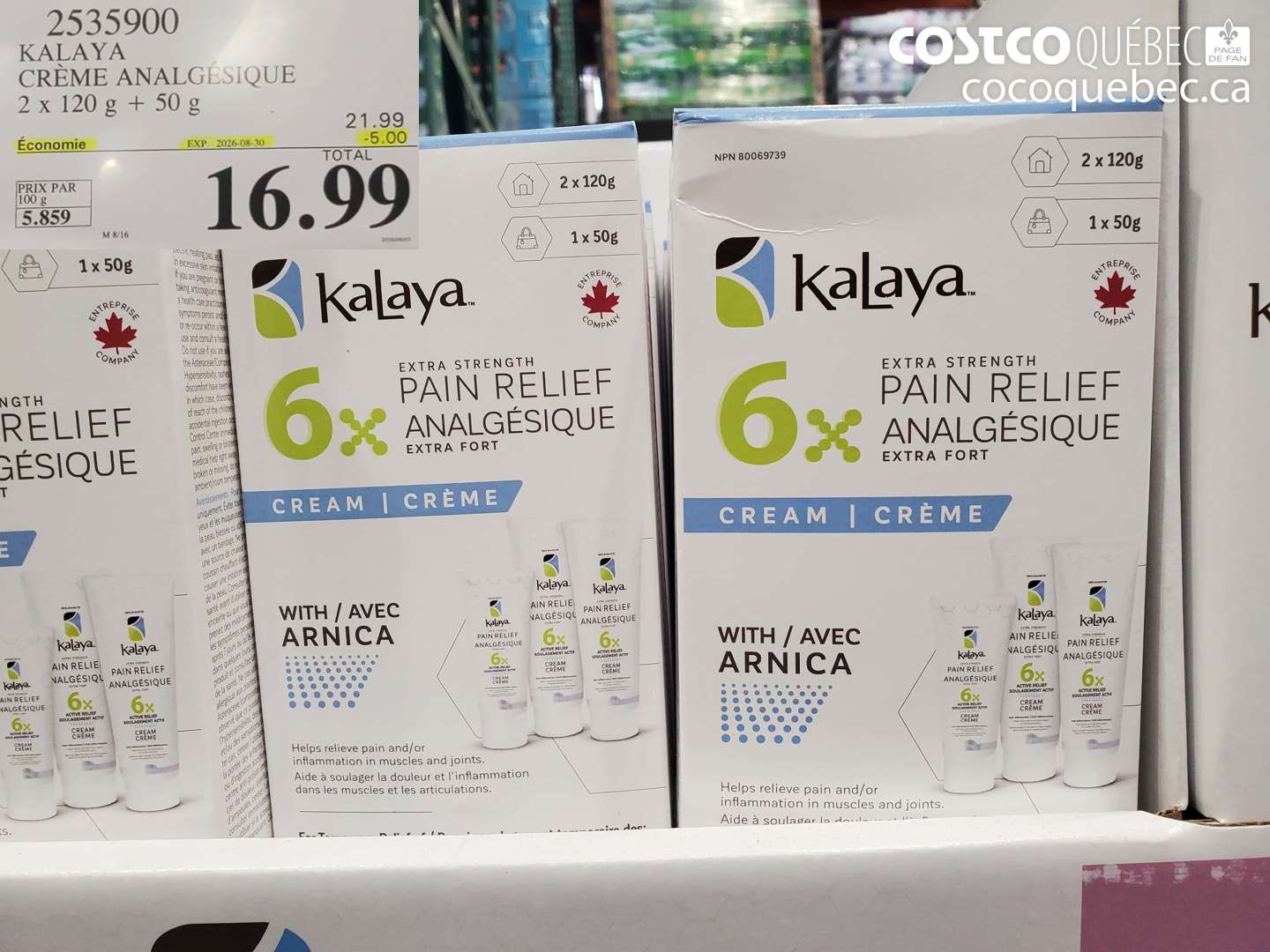 2535900 KALAYA CREME ANALGESIQUE ($5.00 INSTANT SAVINGS EXPIRES ON 2026-08-30) $16.99
