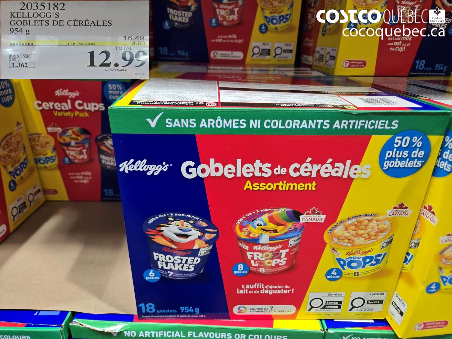 2035182 KELLOGG'S GOBLETS DE CÉRÉALES ($3.50 INSTANT SAVINGS EXPIRES ON 2026-08-09) $12.99