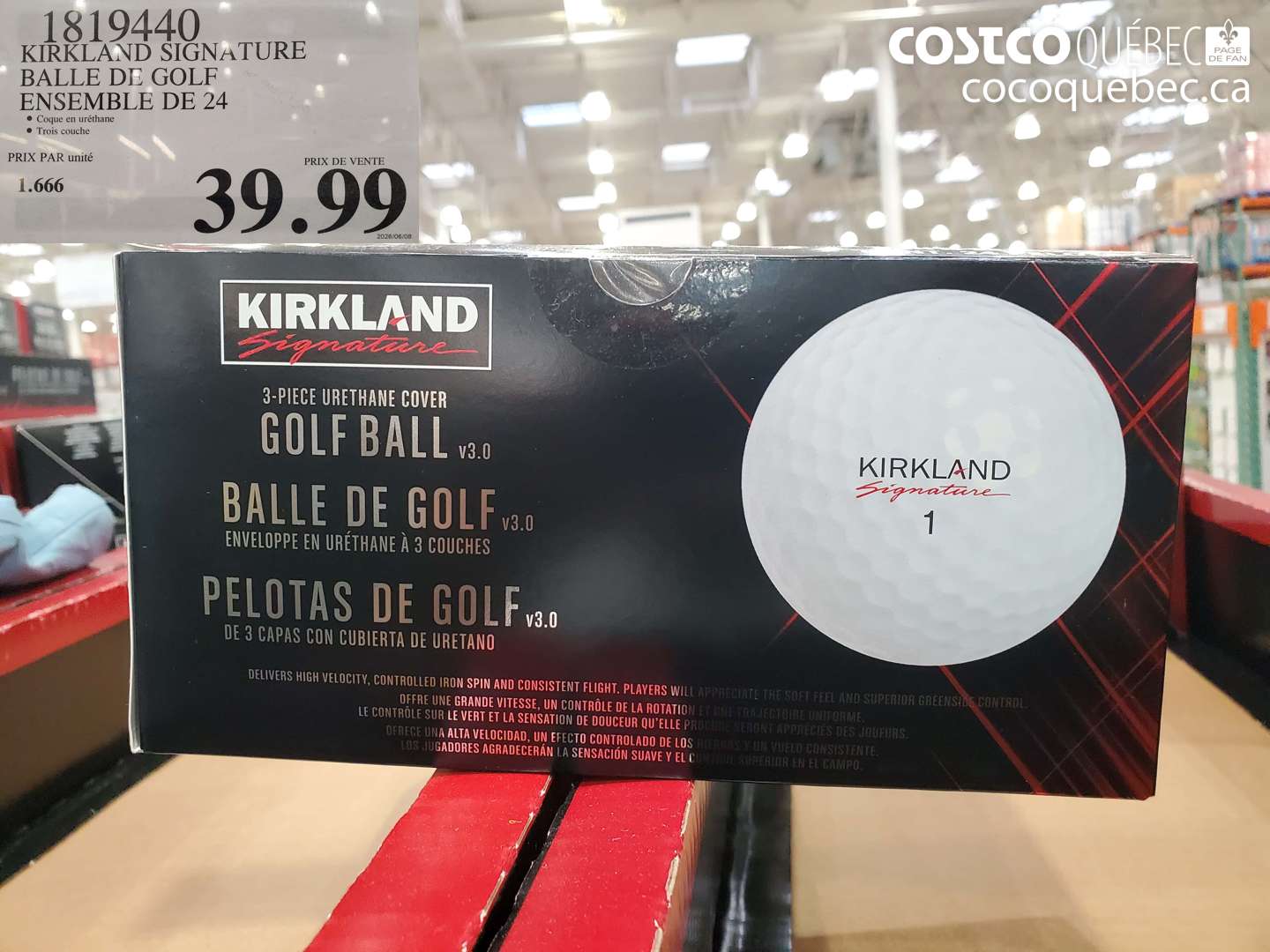 1819440 KIRKLAND SIGNATURE BALLE DE GOLF ENSEMBLE DE 24 $39.99