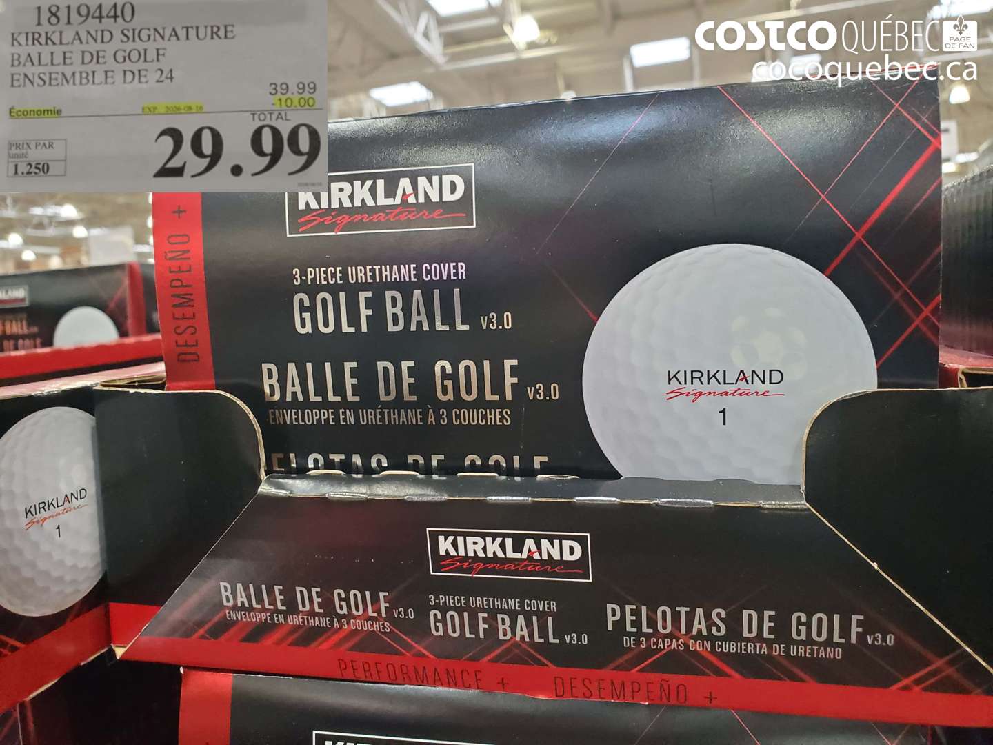 1819440 KIRKLAND SIGNATURE BALLE DE GOLF ENSEMBLE DE 24 ($10.00 INSTANT SAVINGS EXPIRES ON 2026-08-16) $29.99