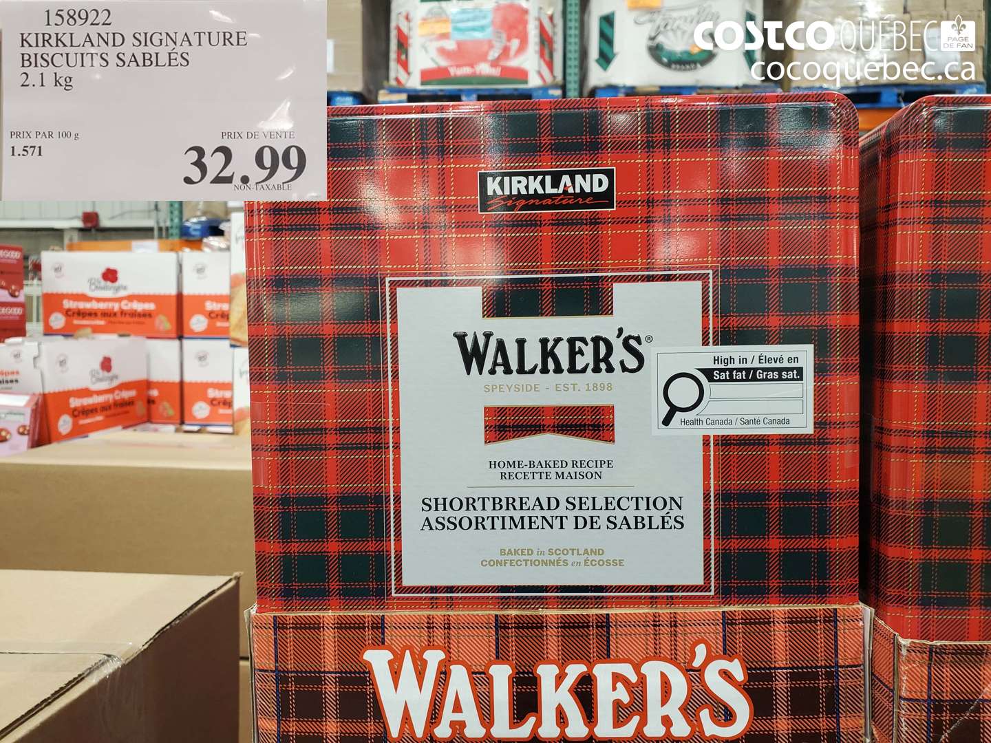 158922 KIRKLAND SIGNATURE BISCUITS SABLÉS $32.99