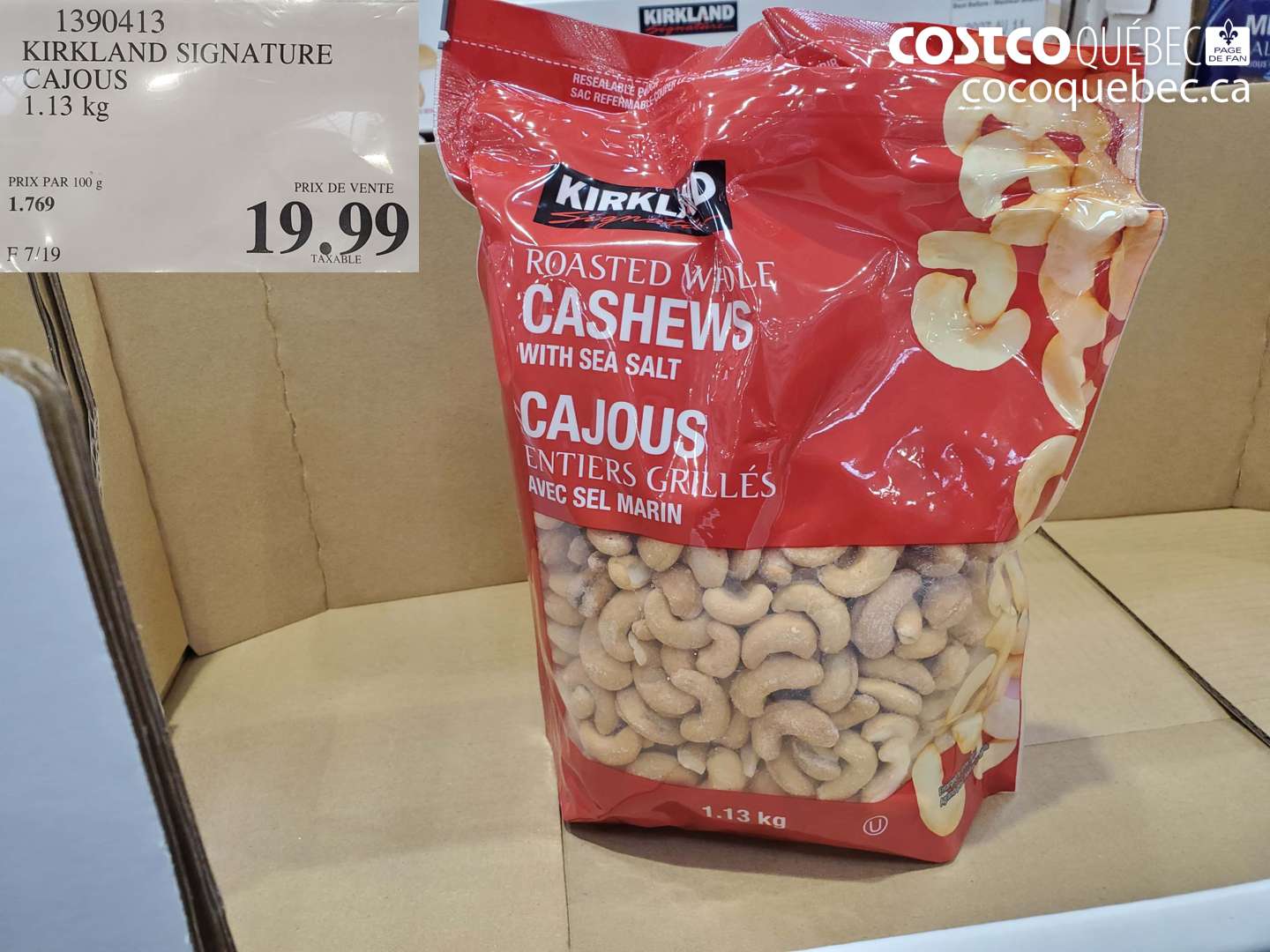 1390413 KIRKLAND SIGNATURE CAJOUS $19.99