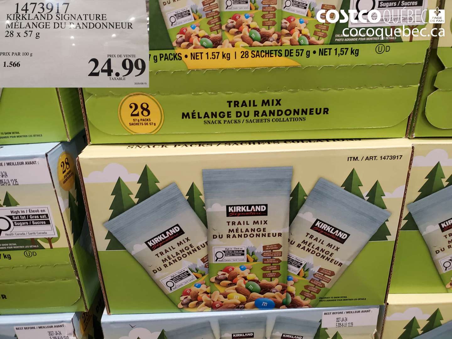 1473917 KIRKLAND SIGNATURE MÉLANGE DU RANDONNEUR $24.99