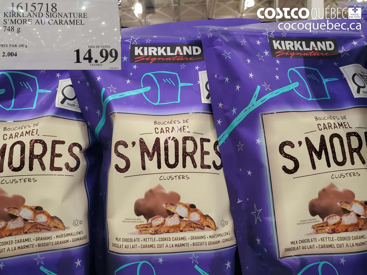 1615718 KIRKLAND SIGNATURE S'MORE AU CARAMEL $14.99