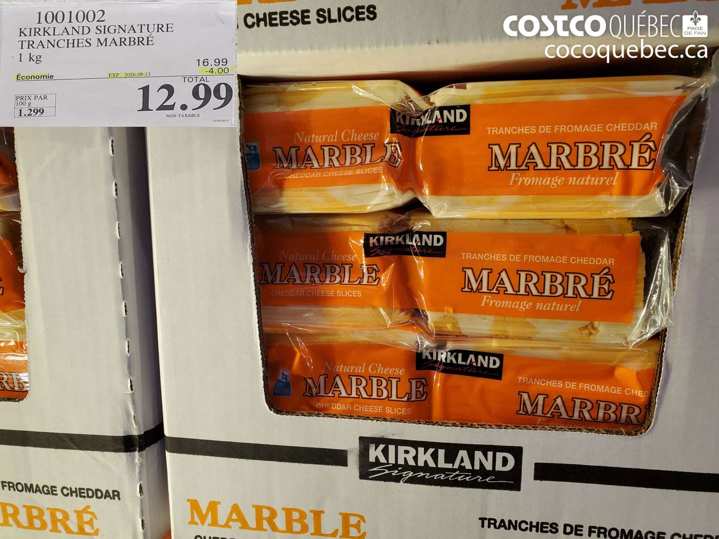 1001002 KIRKLAND SIGNATURE TRANCHES MARBRÉ ($4.00 INSTANT SAVINGS EXPIRES ON 2026-09-13) $12.99