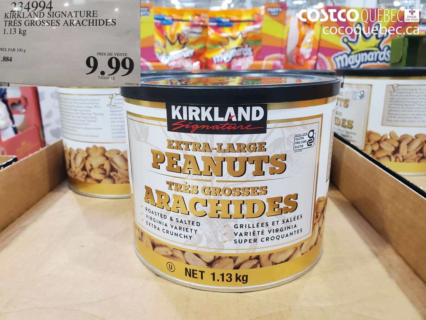 234994 KIRKLAND SIGNATURE TRÈS GROSSES ARACHIDES $9.99