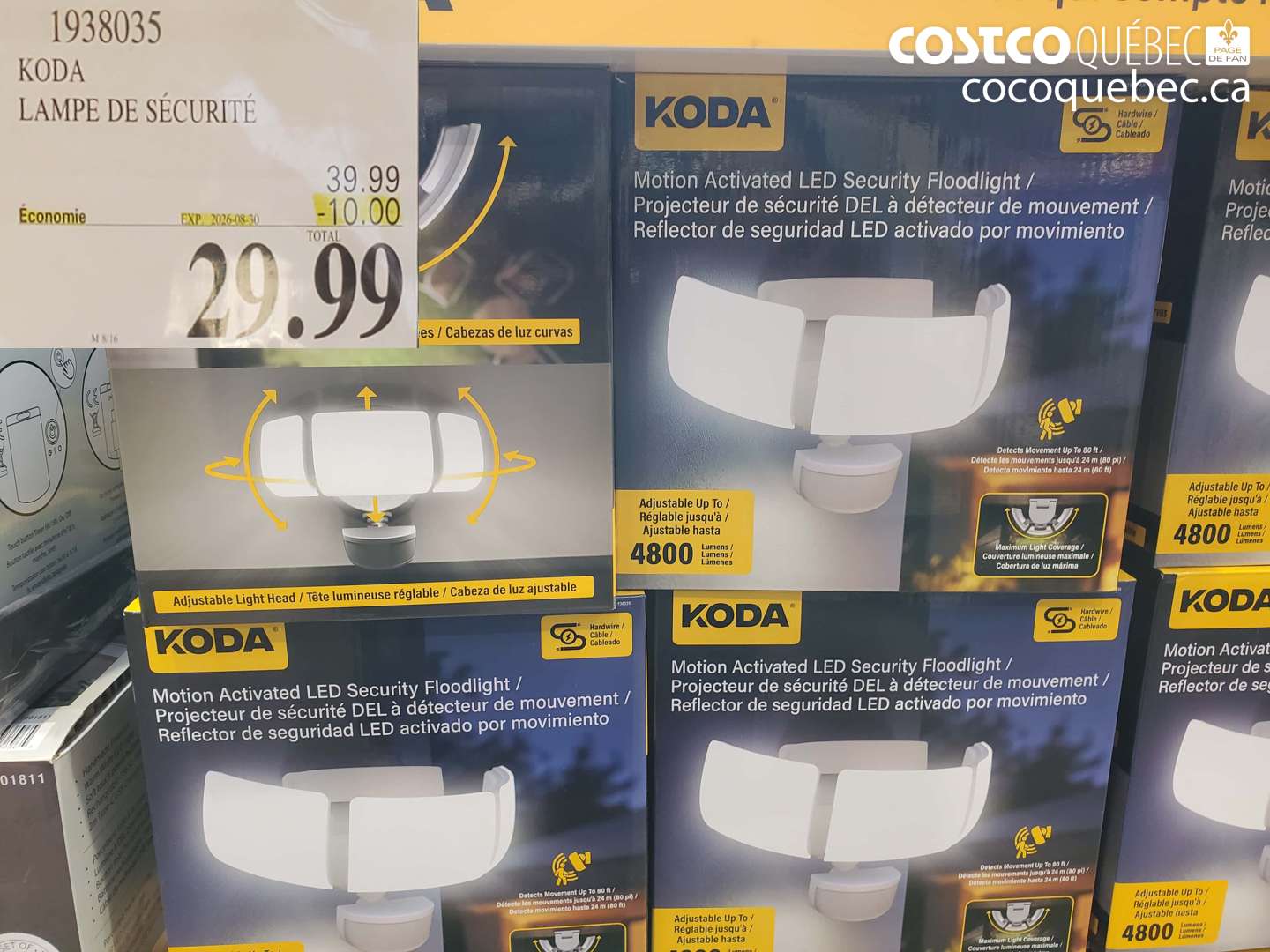 1938035 KODA LAMPE DE SÉCURITÉ ($10.00 INSTANT SAVINGS EXPIRES ON 2026-08-30) $29.99
