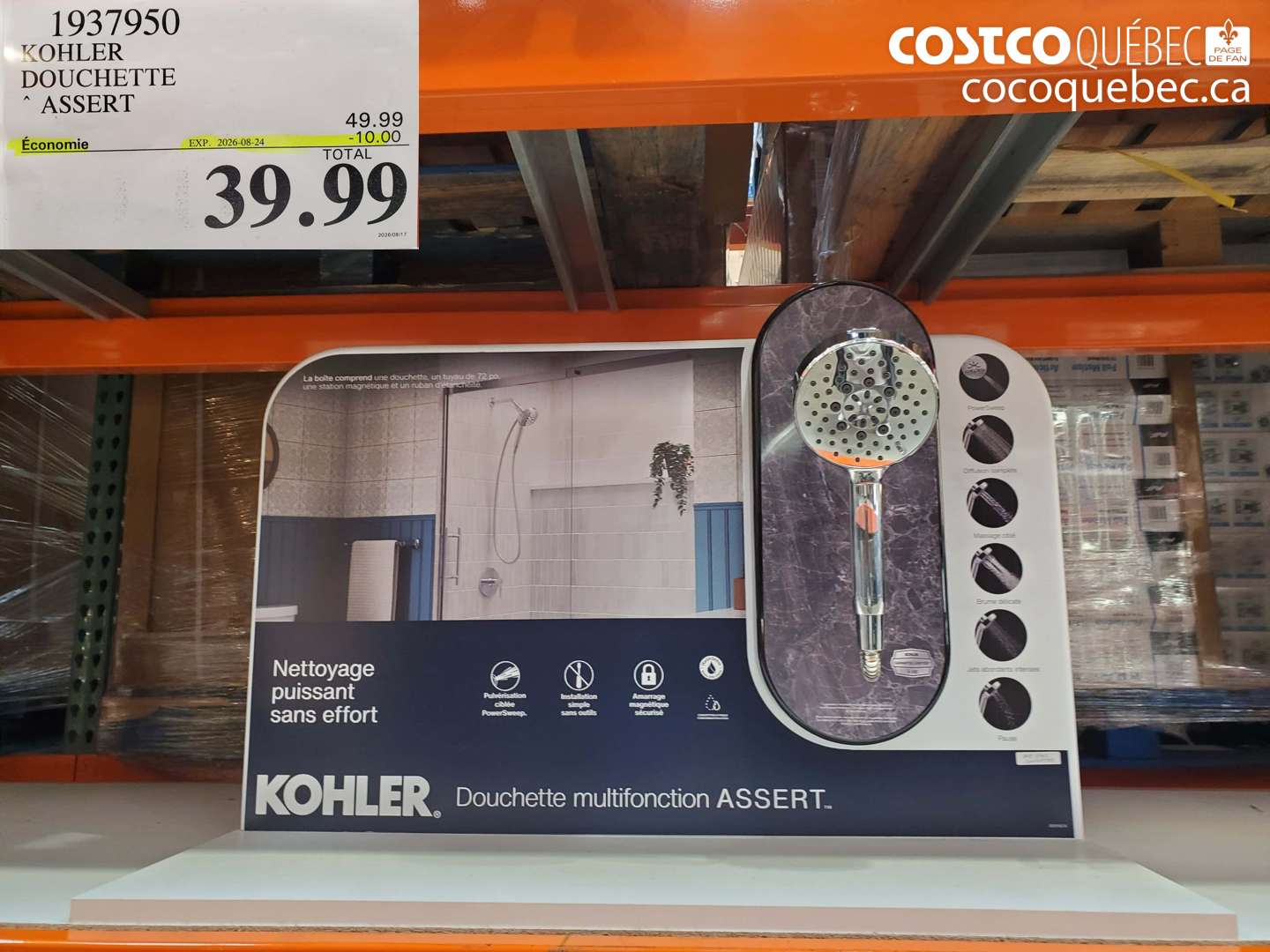 1937950 KOHLER DOUCHETTE ($10.00 INSTANT SAVINGS EXPIRES ON 2026-08-24) $39.99