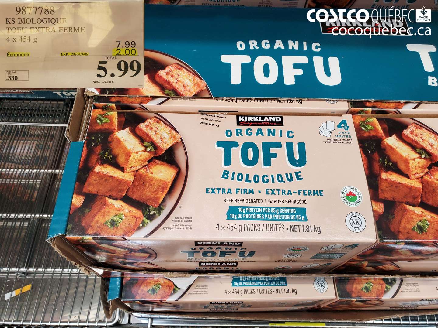 9877788 KS BIOLOGIQUE TOFU EXTRA FERME ($2.00 INSTANT SAVINGS EXPIRES ON 2026-09-06) $5.99