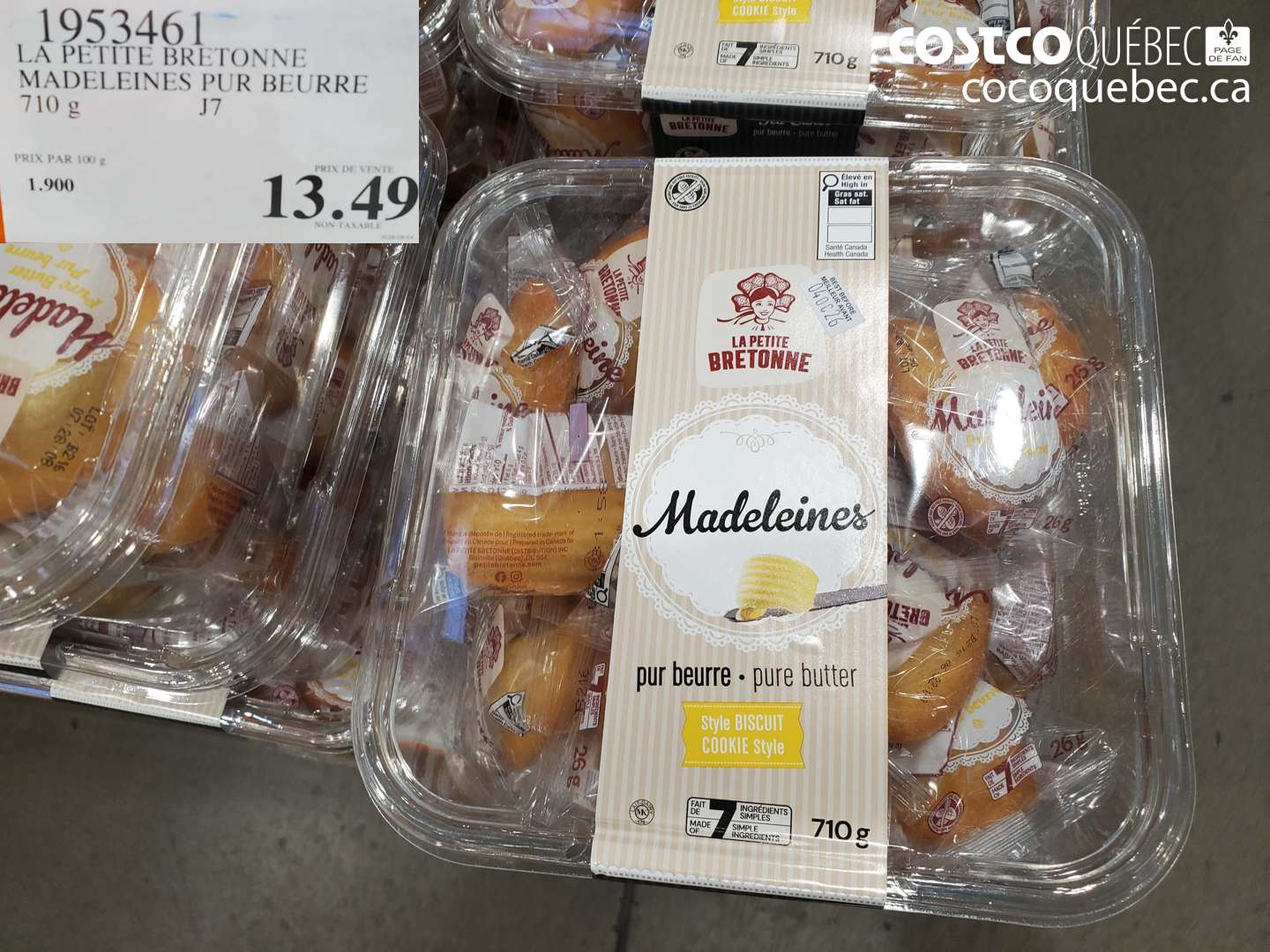 1953461 LA PETITE BRETONNE MADELEINES PUR BEURRE $13.49