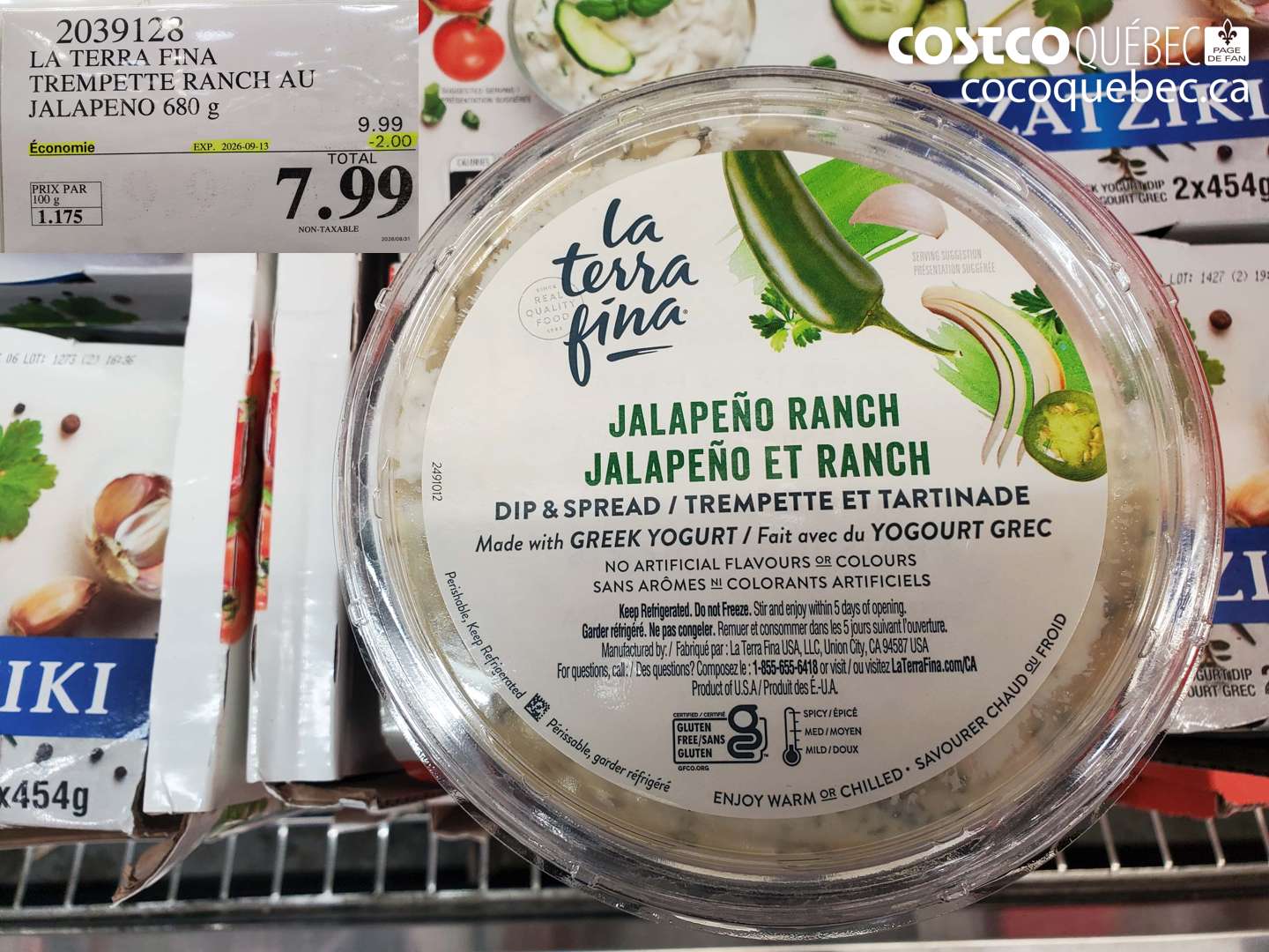 2039128 LA TERRA FINA TREMPETTE RANCH AU JALAPENO 680 G ($2.00 INSTANT SAVINGS EXPIRES ON 2026-09-13) $7.99
