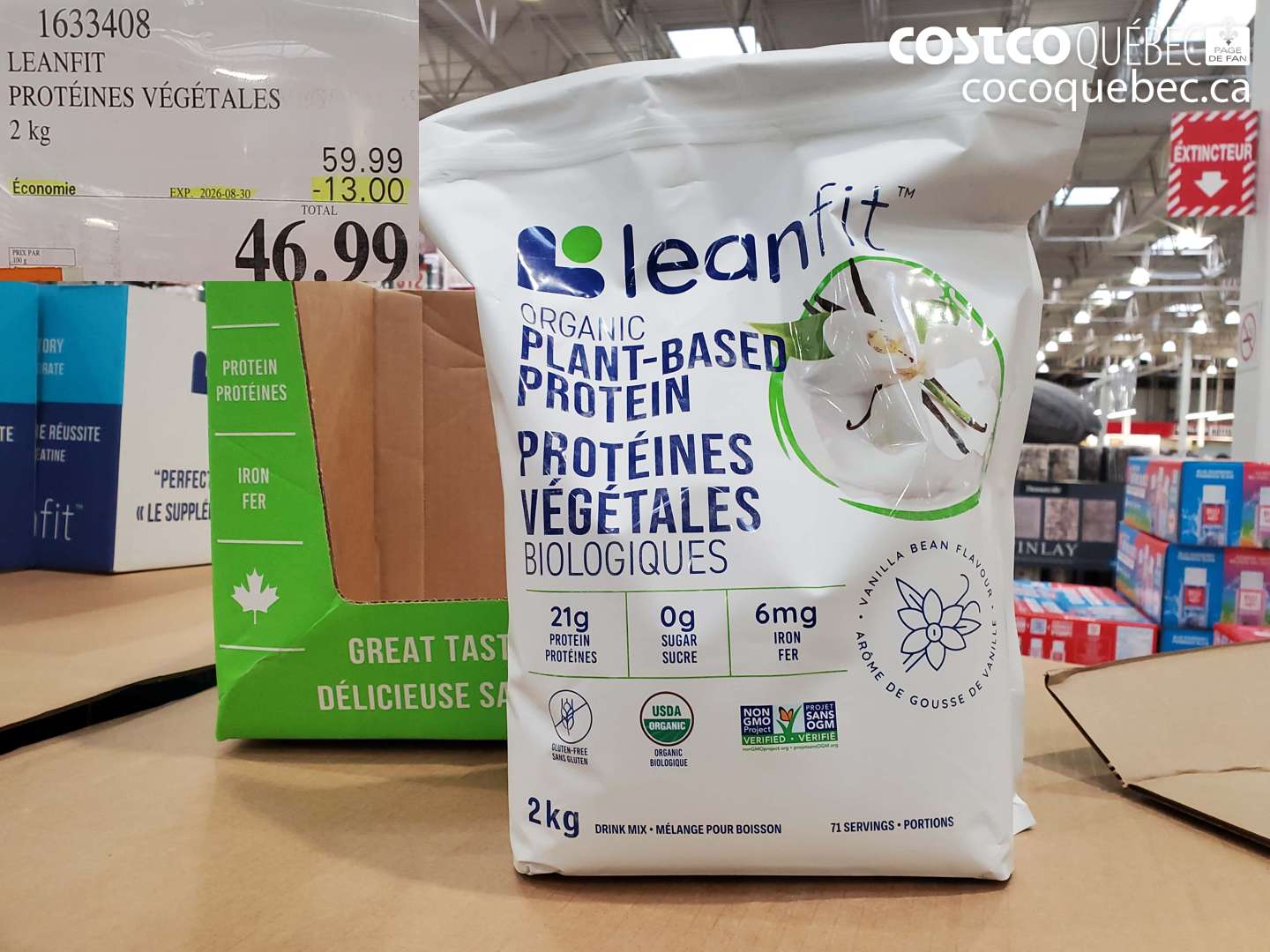 1633408 LEANFIT PROTÉINES VÉGÉTALES 2 KG ($13.00 INSTANT SAVINGS EXPIRES ON 2026-08-30) $46.99