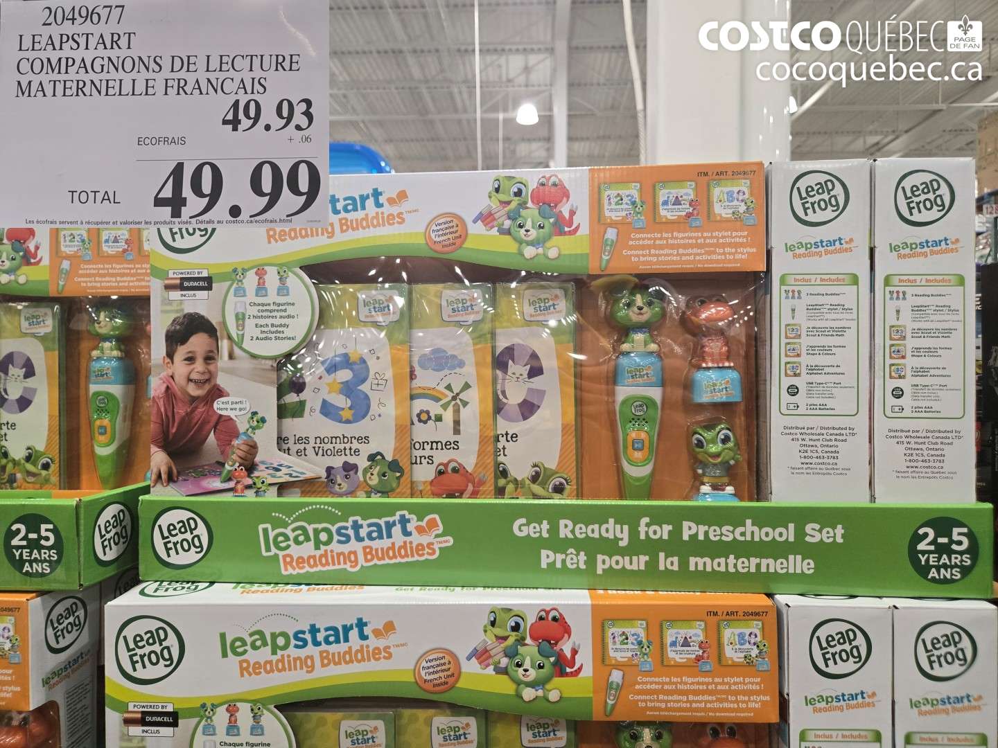2049677 LEAPSTART COMPAGNONS DE LECTURE MATERNELLE FRANCAIS $49.99
