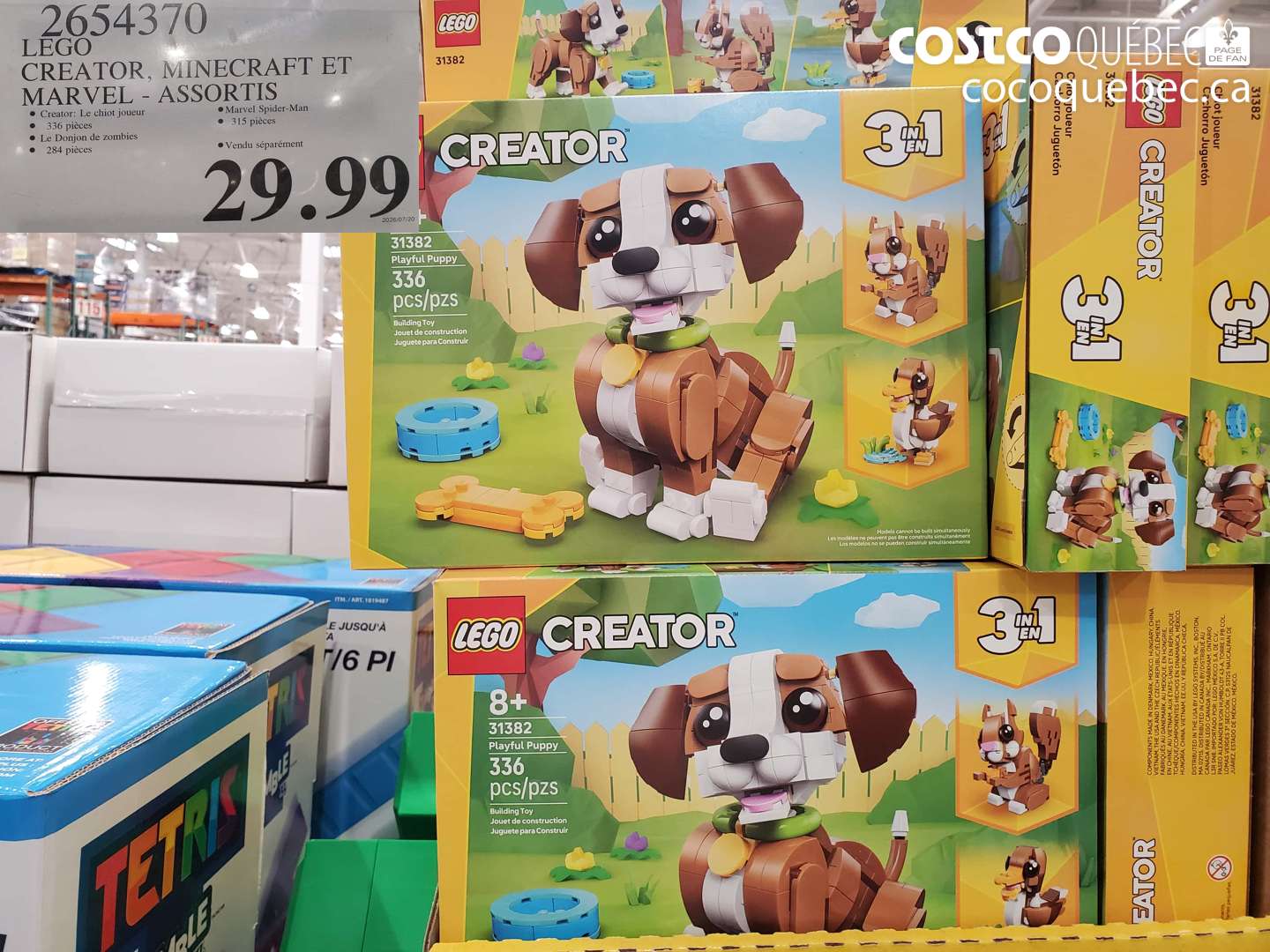 2654370 LEGO CREATOR, MINECRAFT ET MARVEL - ASSORTIS $29.99