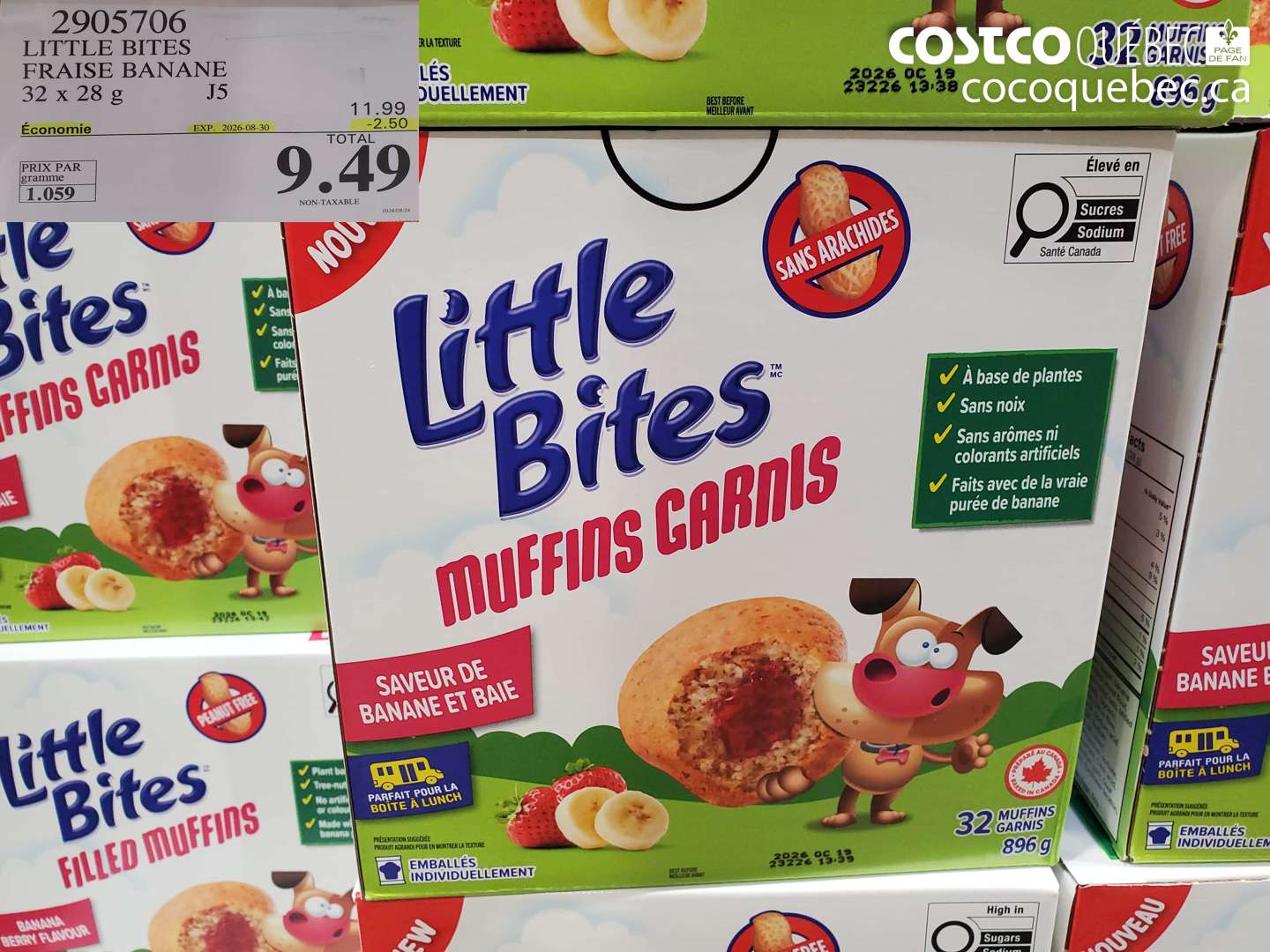 2905706 LITTLE BITES FRAISE BANANE ($2.50 INSTANT SAVINGS EXPIRES ON 2026-08-30) $9.49