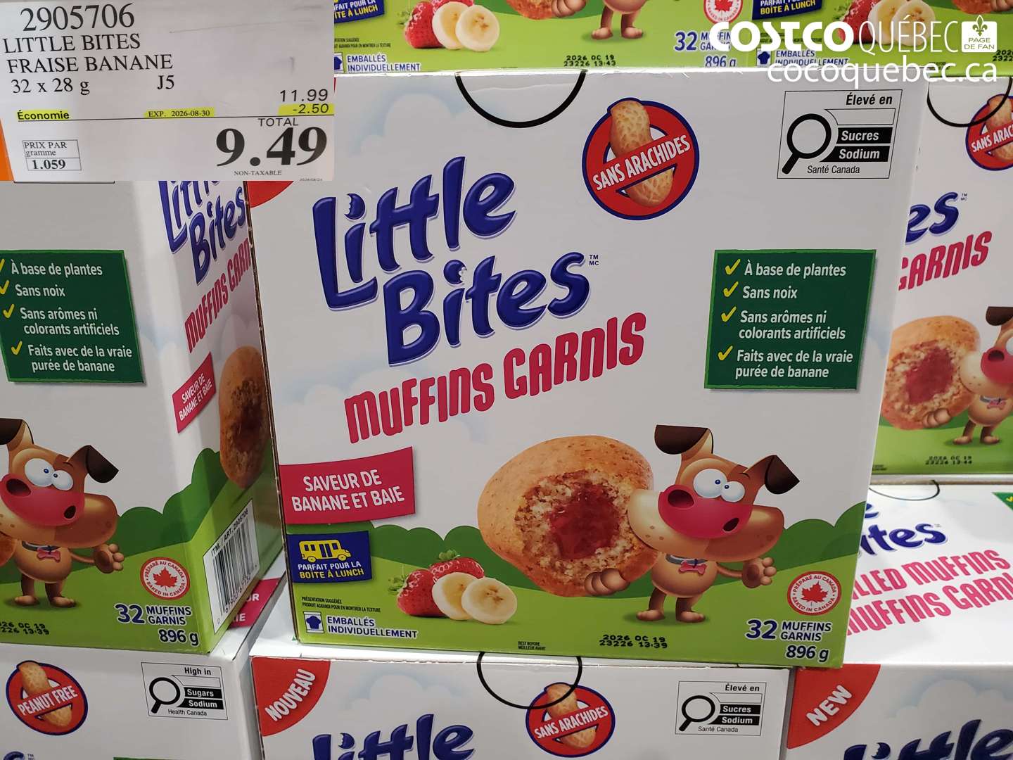 2905706 LITTLE BITES FRAISE BANANE ($2.50 INSTANT SAVINGS EXPIRES ON 2026-08-30) $9.49