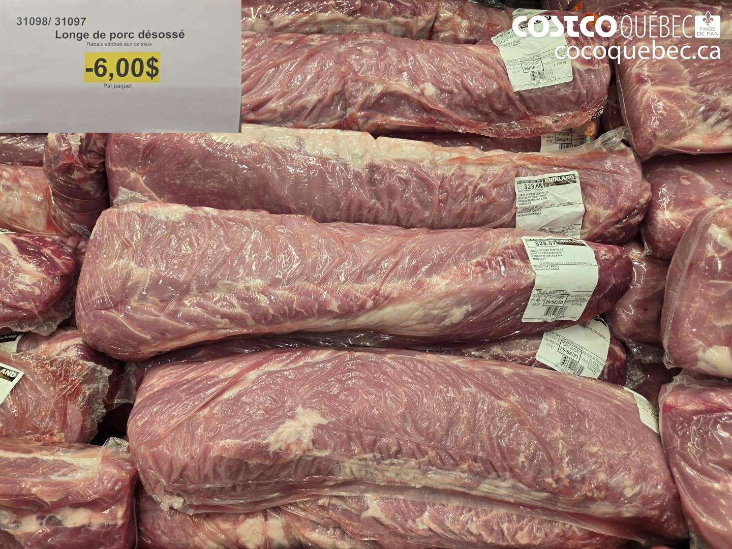 31098 LONGE DE PORC DÉSOSSÉ ($6.00 INSTANT SAVINGS)